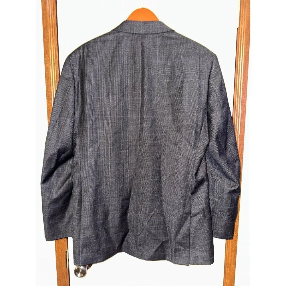 Joseph Abboud Wool Plaid‎ Suit Jacket With Purple DetailSize 40R